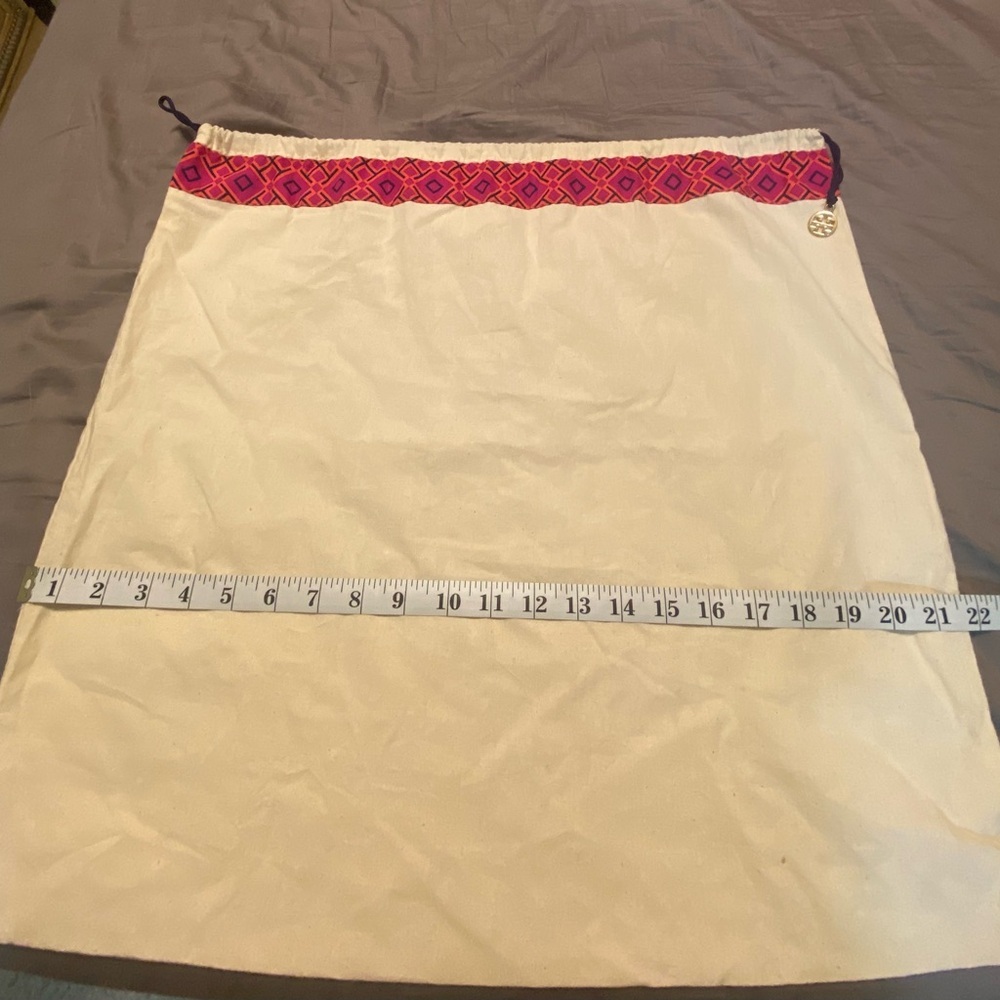 Large Tory Burch Cream Cotton Dust Bag